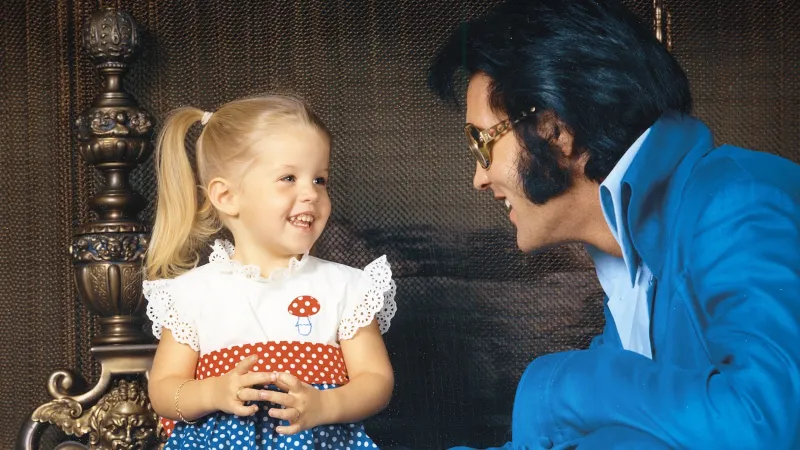 Lisa Marie and Elvis Presley together